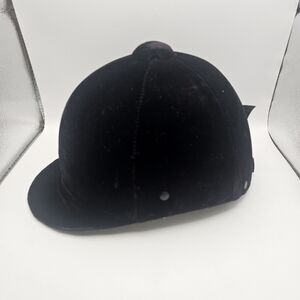 Vintage Essex Deluxe Riding cap helmet 7 1/4 Velvet Hard Shell